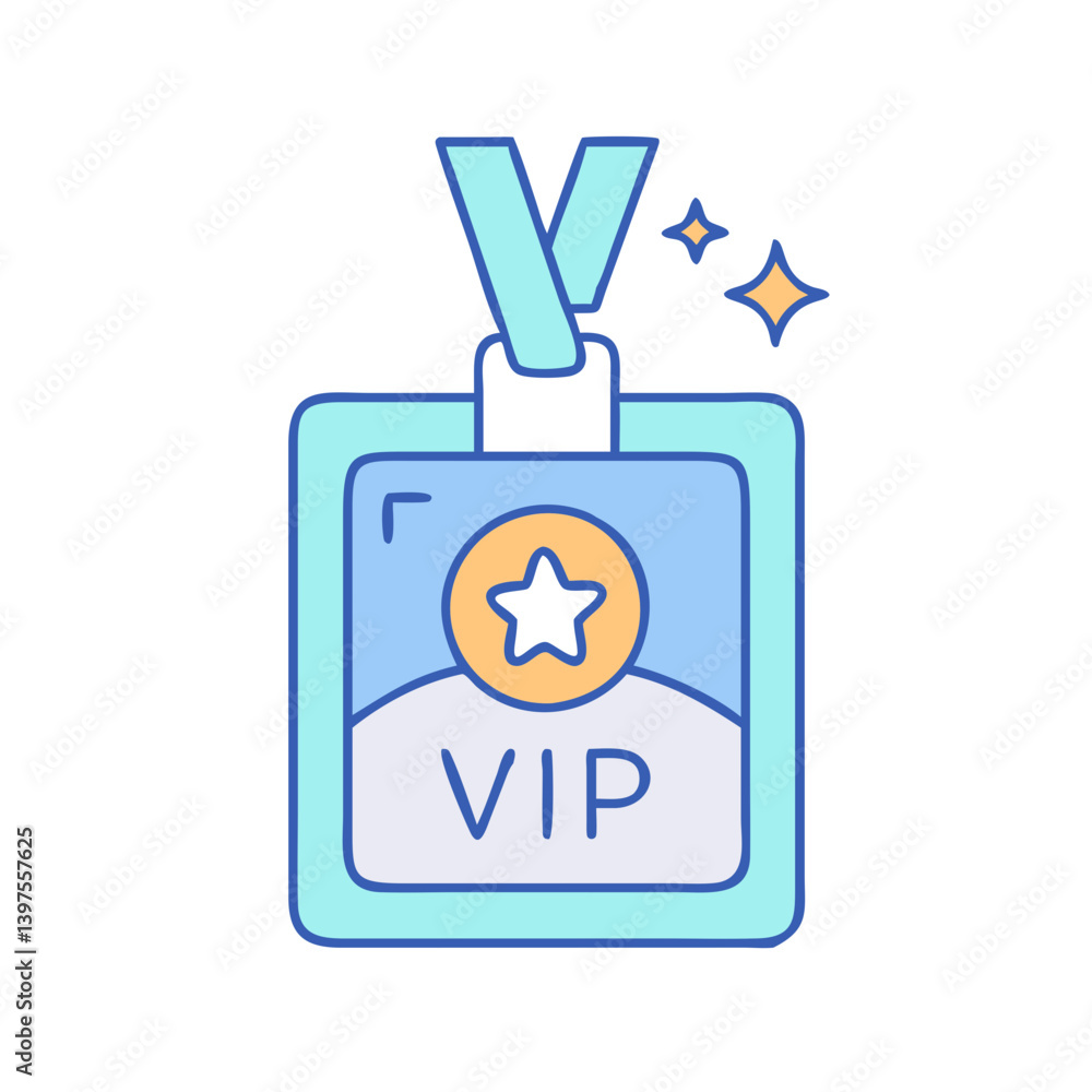Fototapeta premium vip badge icon, vip badge vector illustration-simple illustration of vip badge, perfect for vip badge logos and icons