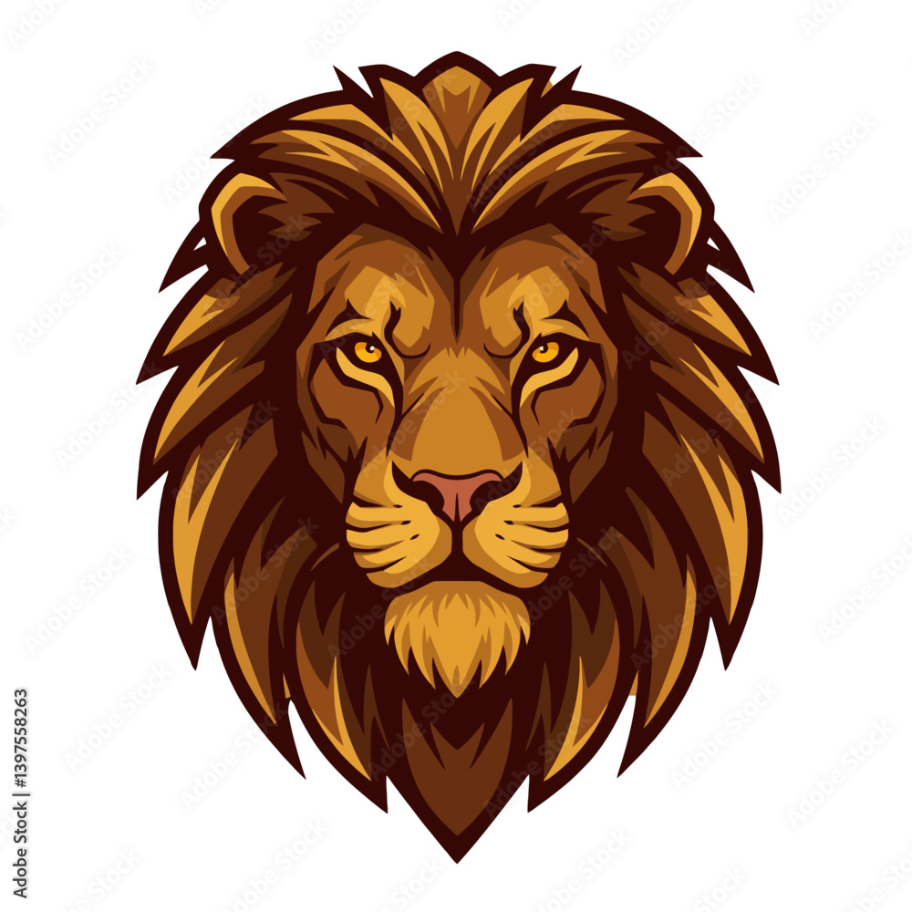Obraz premium Majestic Lion Head A Powerful Portrait