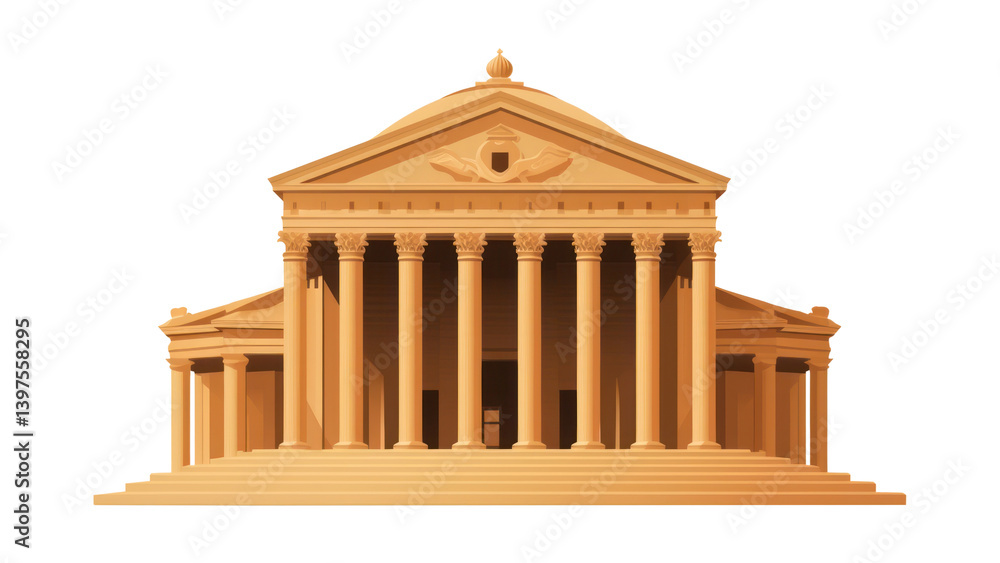 Obraz premium PNG Pantheon architecture building column.