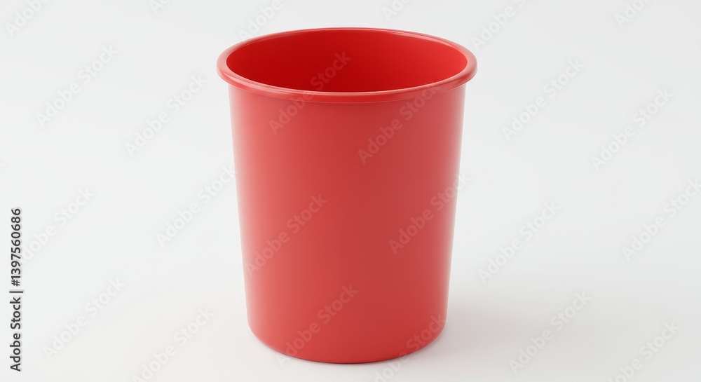 Red Plastic Cup Isolated on White - Simple red plastic cup, cylindrical shape, clean design, modern feel, everyday . Represents simplicity, functionality, refreshment, and disposability Red Plastic Cup Isolated on White - Simple red plastic cup, cylindrical shape, clean design, modern feel, everyday . Represents simplicity, functionality, refreshment, and disposability