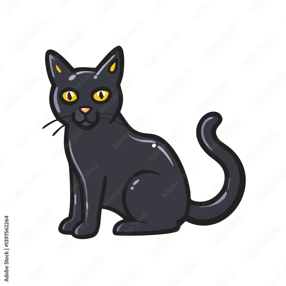 black cat icon, black cat vector illustration-simple illustration of black cat, perfect for black cat logos and icons black cat icon, black cat vector illustration-simple illustration of black cat, perfect for black cat logos and icons