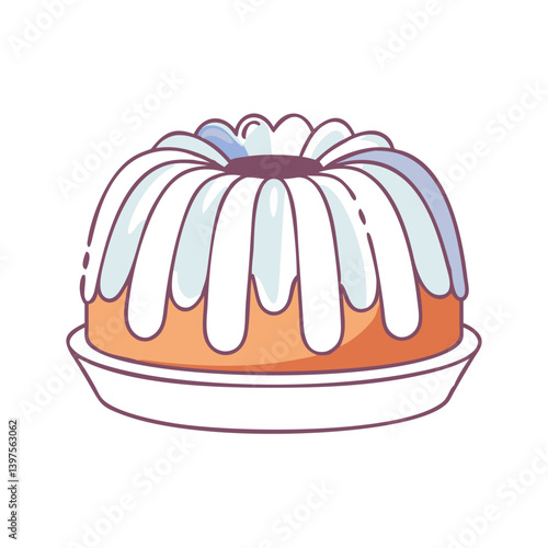 bundt cake icon, bundt cake vector illustration-simple illustration of bundt cake, perfect for bundt cake logos and icons