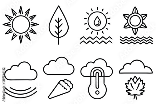 Environmental Temperate Zone Icons