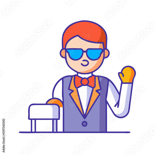 club bouncer icon, club bouncer vector illustration-simple illustration of club bouncer, perfect for club bouncer logos and icons