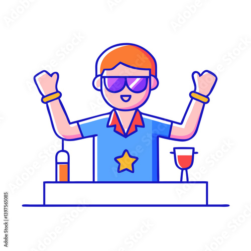 club bouncer icon, club bouncer vector illustration-simple illustration of club bouncer, perfect for club bouncer logos and icons