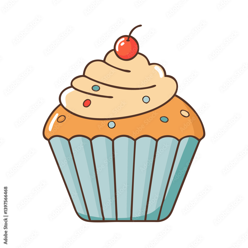 cupcake icon, cupcake vector illustration-simple illustration of cupcake, perfect for cupcake logos and icons cupcake icon, cupcake vector illustration-simple illustration of cupcake, perfect for cupcake logos and icons