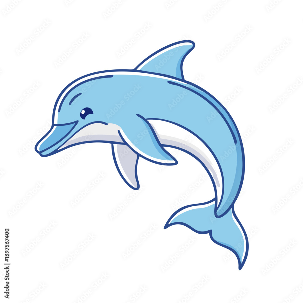 Fototapeta premium dolphin icon, dolphin vector illustration-simple illustration of dolphin, perfect for dolphin logos and icons