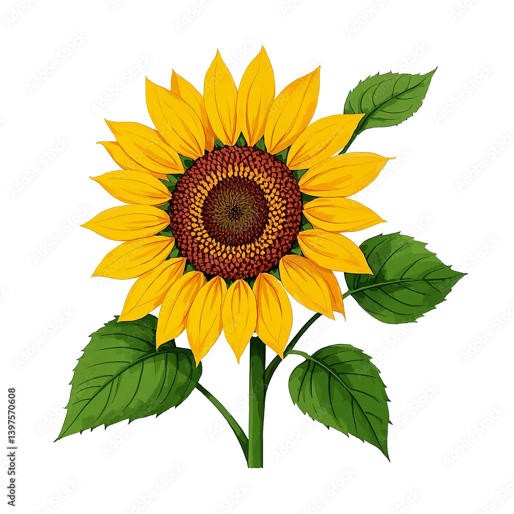 Obraz premium sunflower isolated on white background