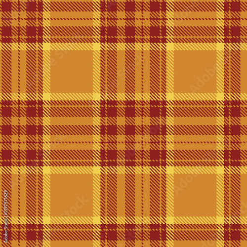 Plaid pattern seamless. Smoky dull orange & Mellow blood Tartan Textile Design. 