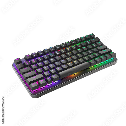 Typing Comfort in Thinness: Ultra-Thin Mechanical Keyboards Alone Isolated On Transparent Background