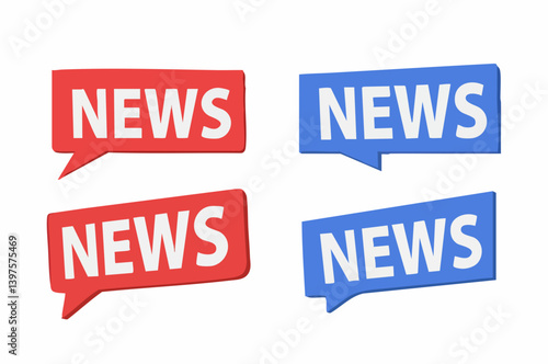 News announcement speech bubbles set. Vector Image