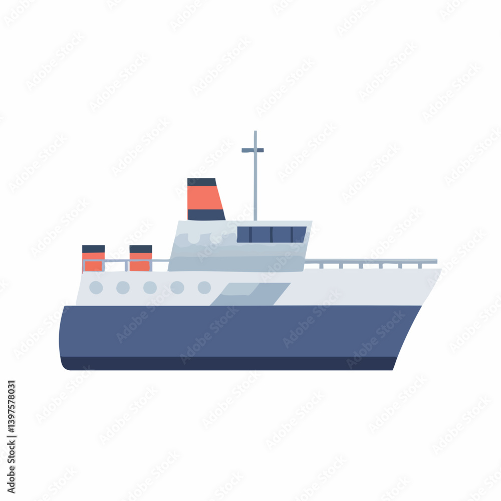 Obraz premium Cargo Ship Vessel Illustration Icon Graphic. Vector Image
