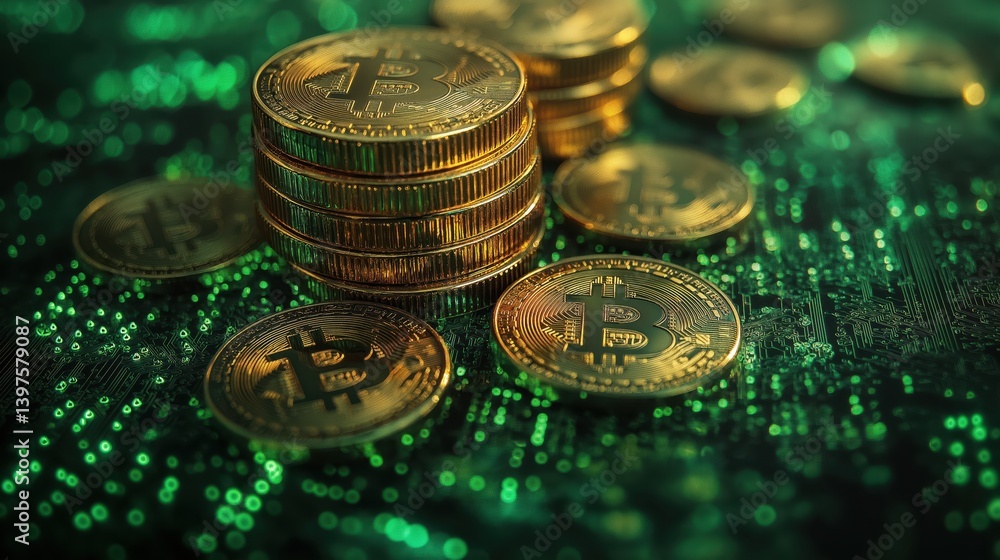 Rising green candlesticks indicate crypto value growth in a dark environment showcasing financial trends Rising green candlesticks indicate crypto value growth in a dark environment showcasing financial trends