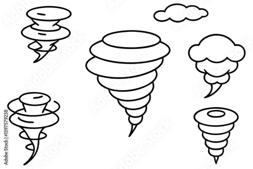 Diverse Tornado Types Vector