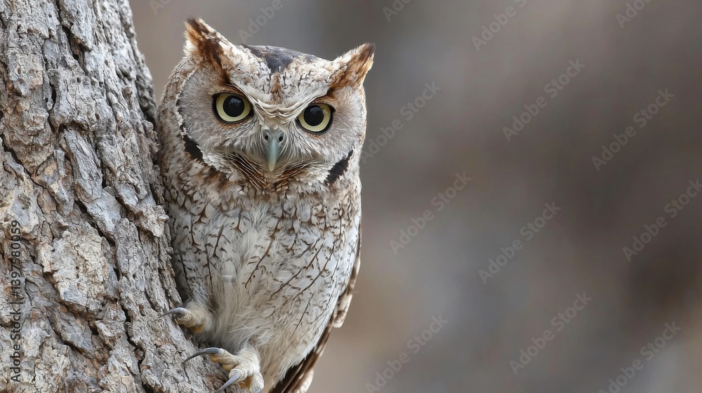 indian scops owl or Otus bakkamoena portrait perched on branch in a natural setting at keoladeo national park or bharatpur bird sanctuary rajasthan india indian scops owl or Otus bakkamoena portrait perched on branch in a natural setting at keoladeo national park or bharatpur bird sanctuary rajasthan india