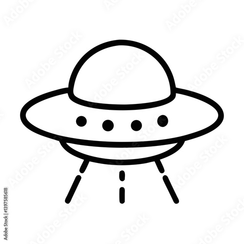 UFO Flying Saucer Icon Design