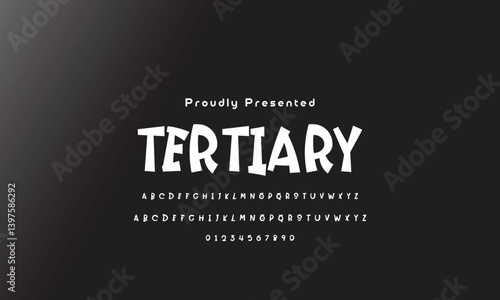 Playful style font design, childish alphabet letters and numbers vector illu thick funny font for headlines, funny text shirts, childish hood logo, quotes, and birthday headlines. 