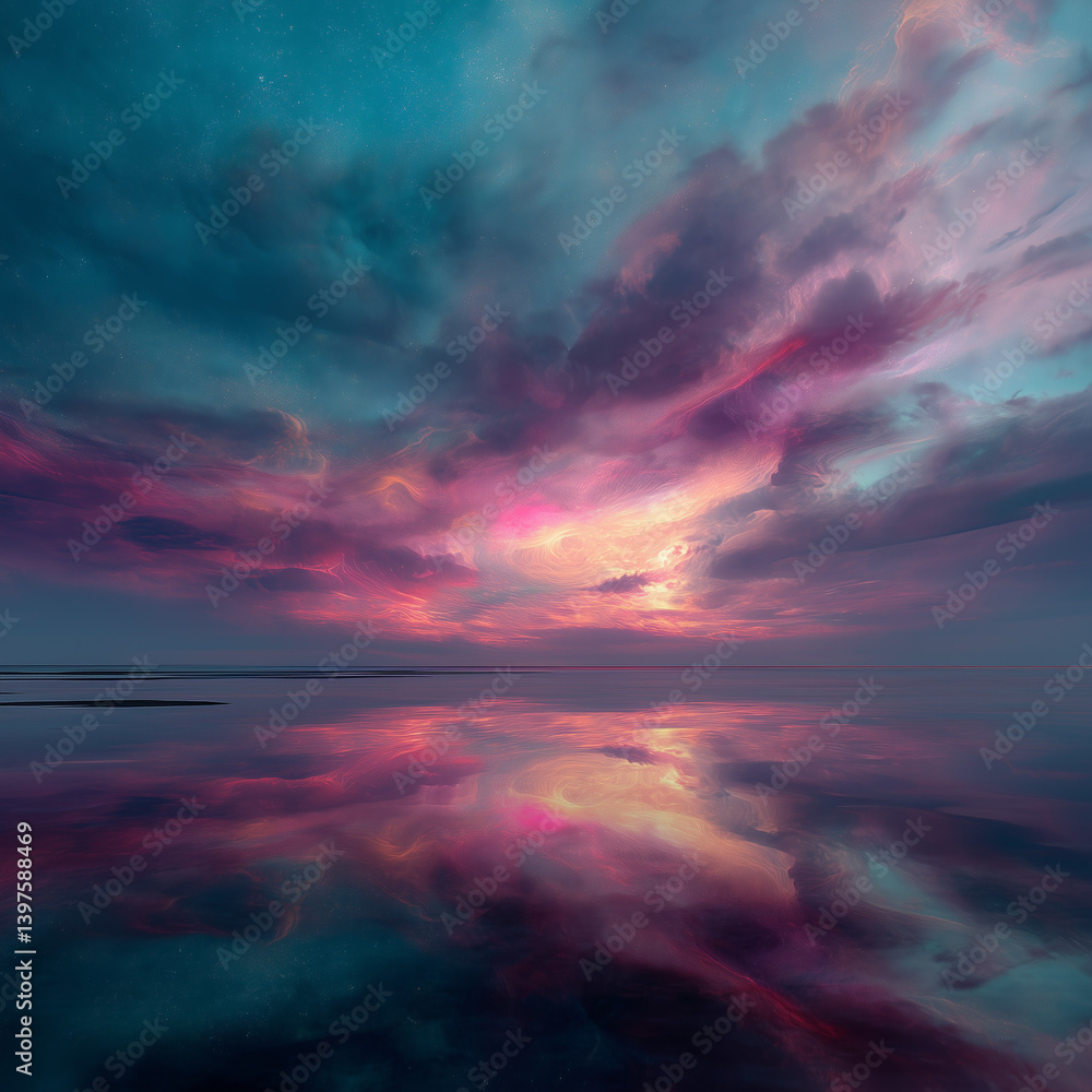 Fototapeta premium Surreal Sci-Fi Worldscapes – Conceptual Alien Structures and Cosmic Environments