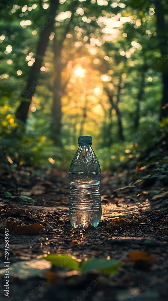 Obraz premium Forest Path Water Bottle