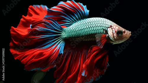 Colorful male betta