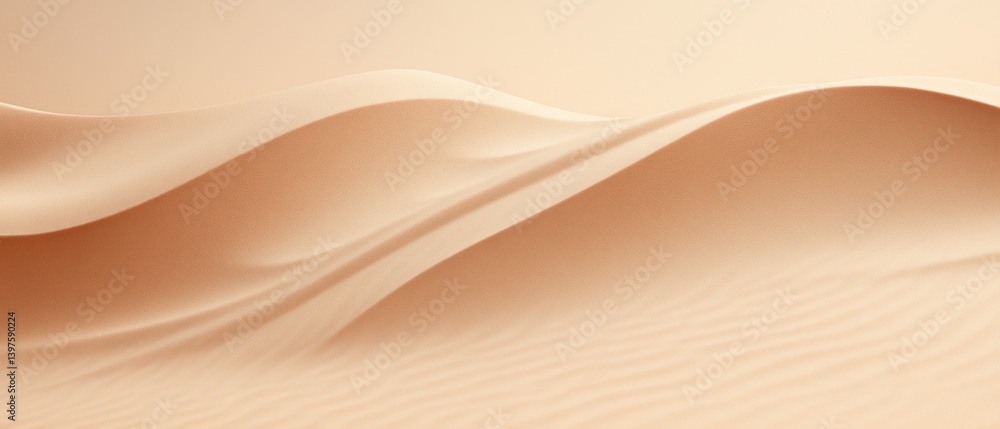 Waves of soft sand rise and fall across a desert landscape, glowing under the warm light of golden hour, capturing the soothing essence of nature's simplicity Waves of soft sand rise and fall across a desert landscape, glowing under the warm light of golden hour, capturing the soothing essence of nature's simplicity
