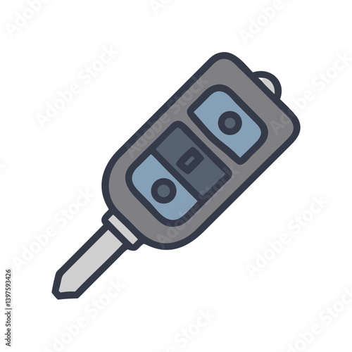 Car Key Symbol Icon Design