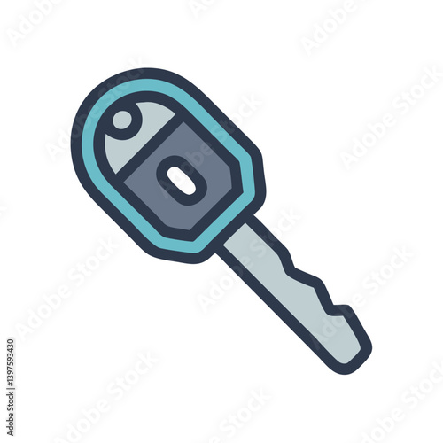 Car Key Symbol Icon Design