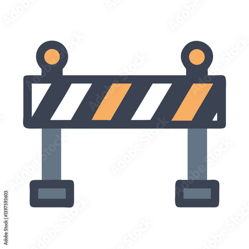 Road Barrier Icon Design