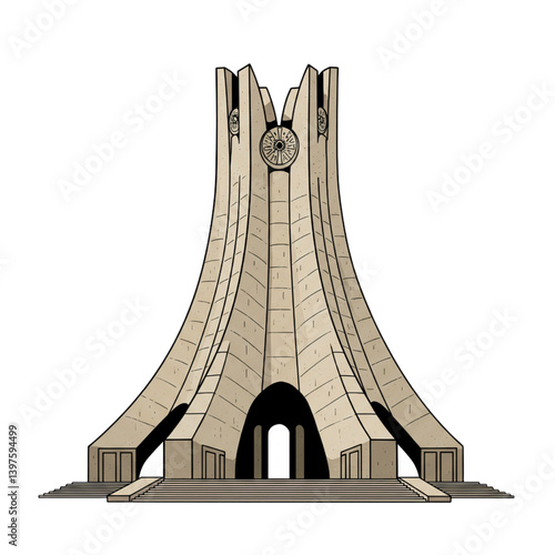 monument of the martyrs vector illustration isolated on white background 