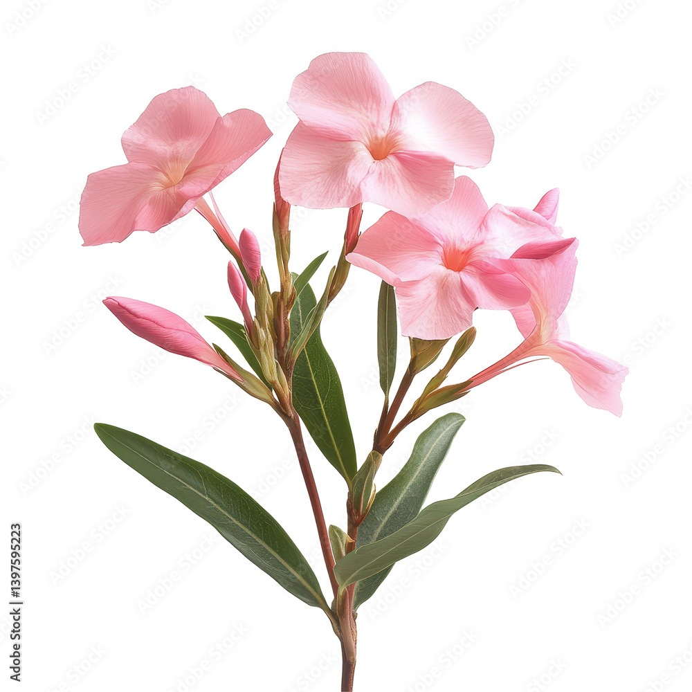 Oleander isolated on white background Oleander isolated on white background
