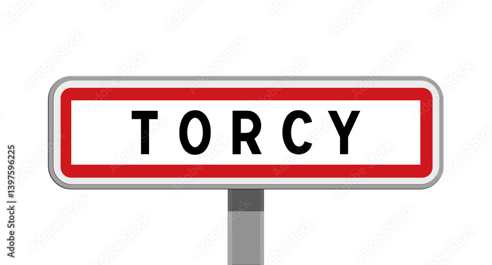 Panneau sur poteau de Torcy, Seine-et-Marne, Île-de-France Panneau sur poteau de Torcy, Seine-et-Marne, Île-de-France