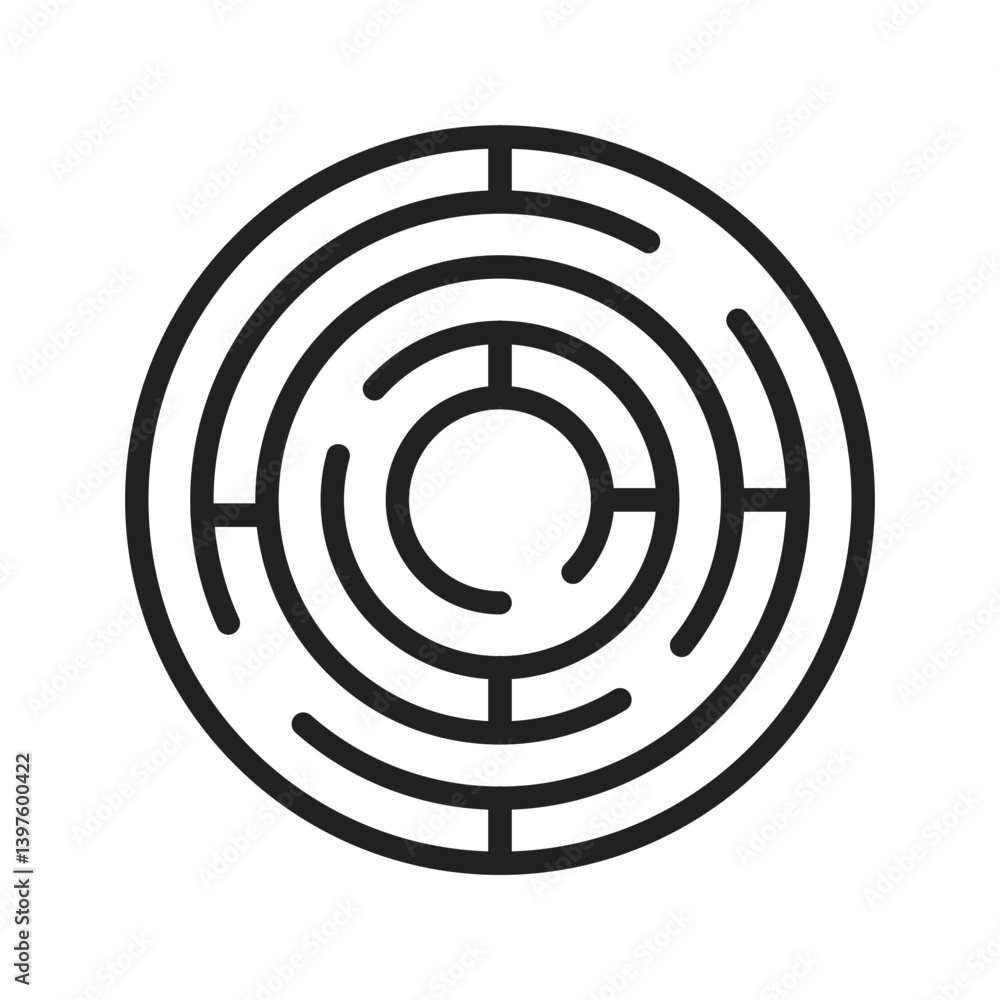 Maze icon vector image. Suitable for mobile apps, web apps and print media.