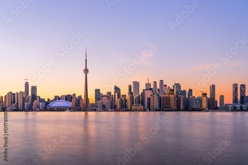 Obraz na płótnie Toronto, Ontario, Canada Downtown City Skyline on lake Ontario w salonie
