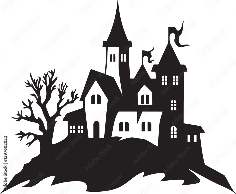 Obraz premium The Legend of the Haunted House Stories Passed Down Through Time