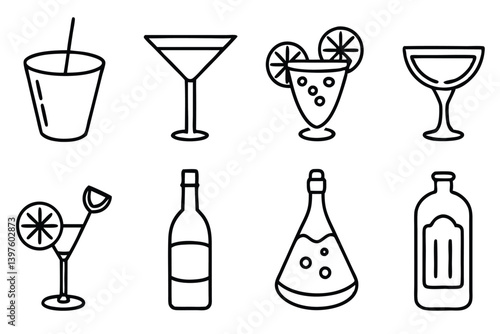 Hand Drawn Vermouth Vector Elements
