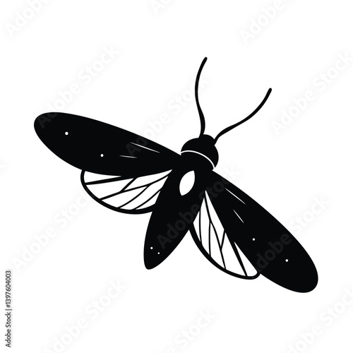 Firefly Glowing Flight Vector Art