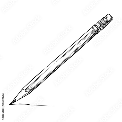 pencil illustration graphite pencil vector line art hand drawn