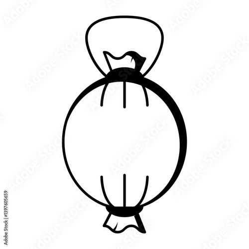 cooked hunting sausages vector icon design, German cuisine symbol, Germany Serving Platter sign, European gastronomy food culture stock illustration, Bierwurst one half pound chub concept