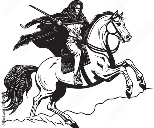 The Bone Rider A Look at Hooded Death and Its Eerie Skeleton Horse