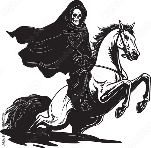 The Gallop of the Damned Hooded Death  Journey Through the Shadows