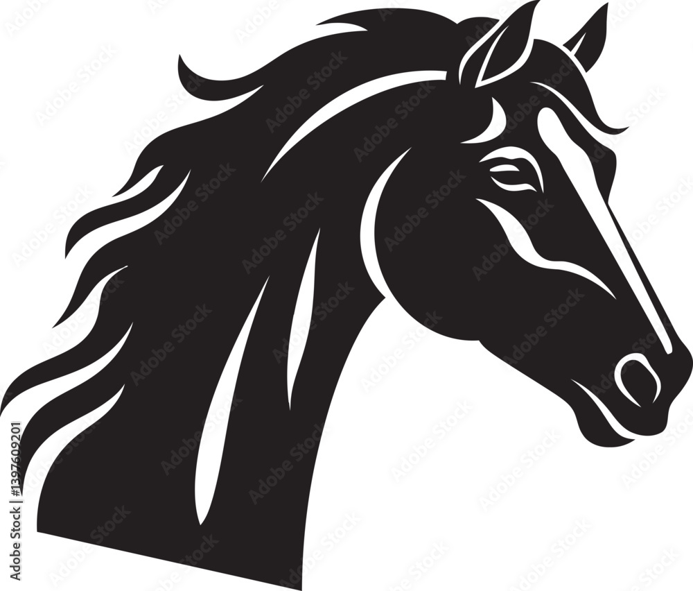 Naklejka premium The Enigmatic Allure of Horse Silhouettes An Artistic Journey Through the World of Equine Shadows