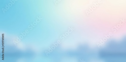 Soft pastel light blue gradient background with blurred cloud shapes and gentle transitions , calming atmosphere , abstract background
