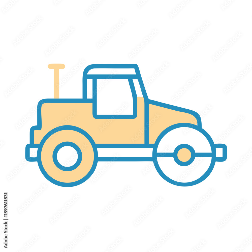 Fototapeta premium Road Roller Icon Design