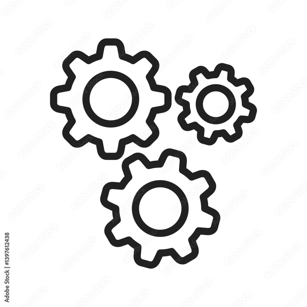 Setting icon vector image. Suitable for mobile apps, web apps and print media.