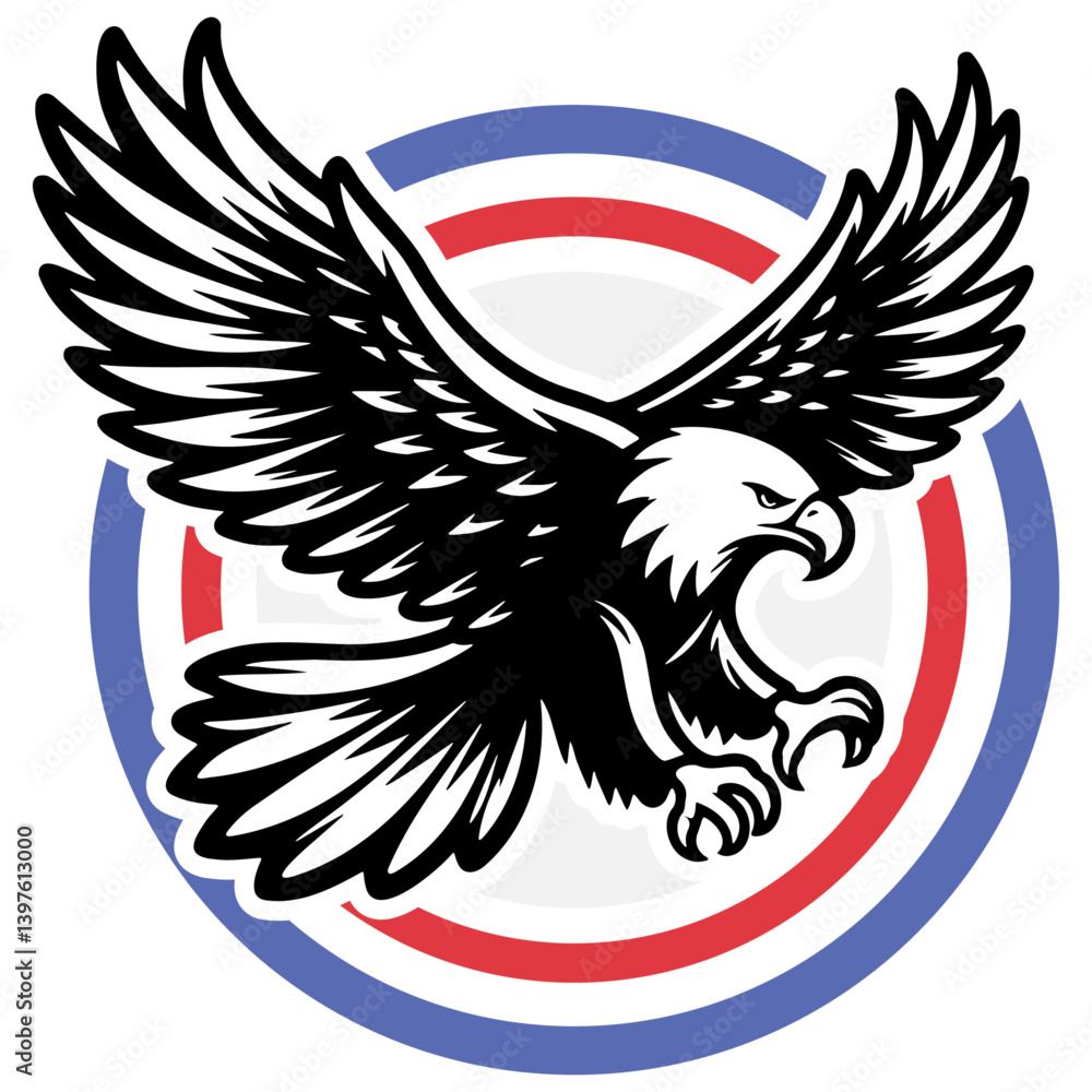 Obraz premium Eagle Fly Logo Illustration.