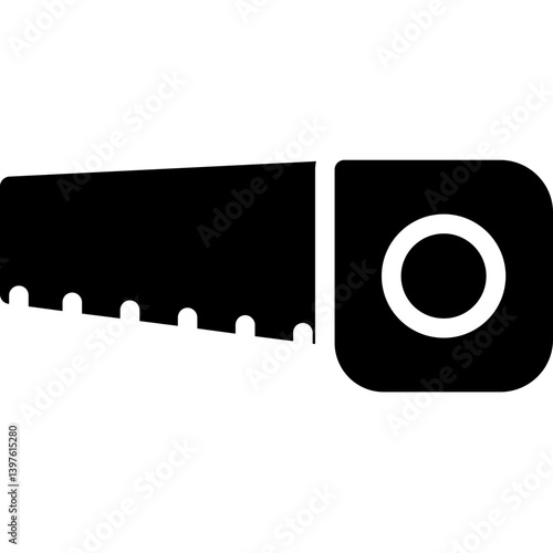 Hand Saw Glyph Icon