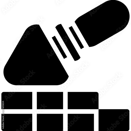 Bricklaying Trowel Glyph Icon