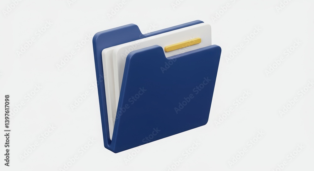 Opening Blue Folder Holding Documents for Data Storage and Organization Opening Blue Folder Holding Documents for Data Storage and Organization