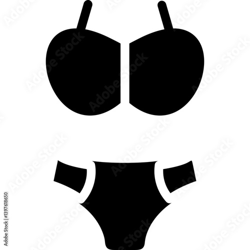 Swimsuit Glyph Icon