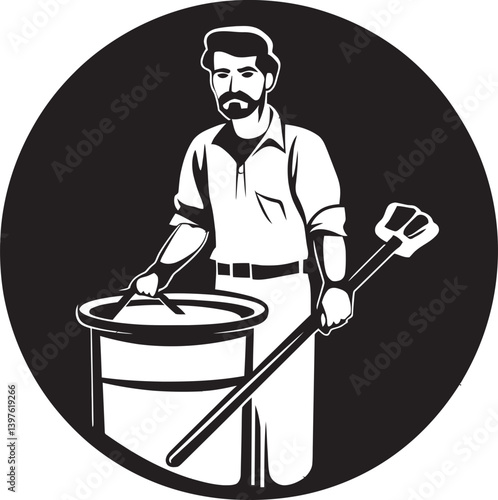 Mopping with Heart The Dedication of a Janitor to Their Craft